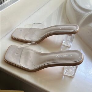 Amina Muaddi White Heeled Shoes